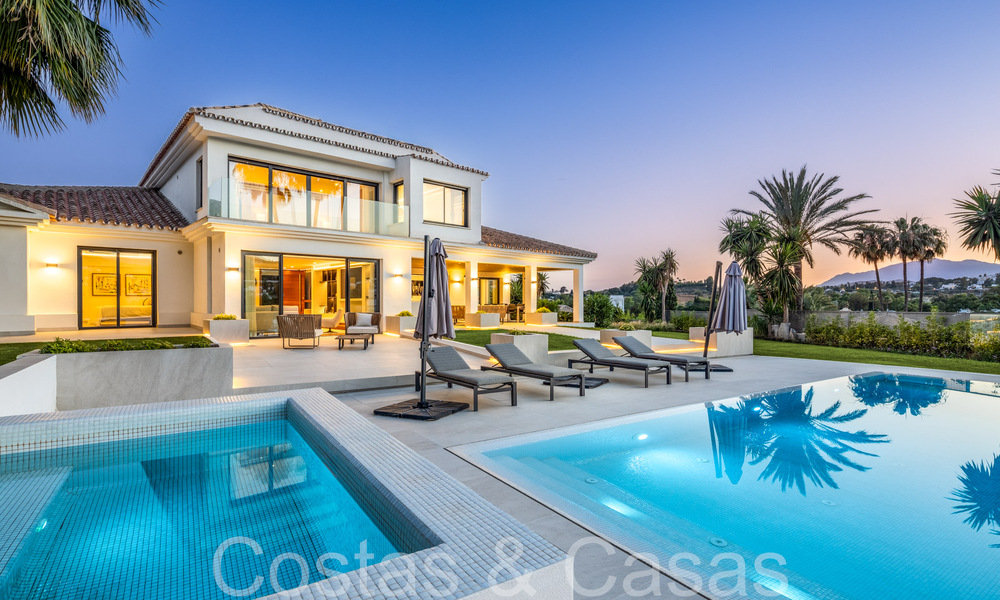 Contemporary renovated luxury villa for sale, frontline golf in Nueva Andalucia, Marbella 70536