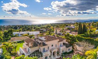 Classic Mediterranean villa with breathtaking sea views for sale in Marbella's leading Cascada de Camojan 68502 