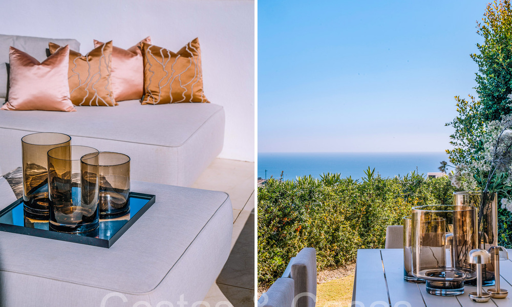 Ready to move in! Contemporary garden apartment with beautiful sea views for sale, a short drive from Marbella centre 68676