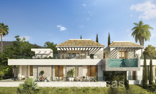 Luxurious new-build villa with chic Mediterranean architecture for sale, a stone's throw from the golf course in Elviria, Marbella 68677 