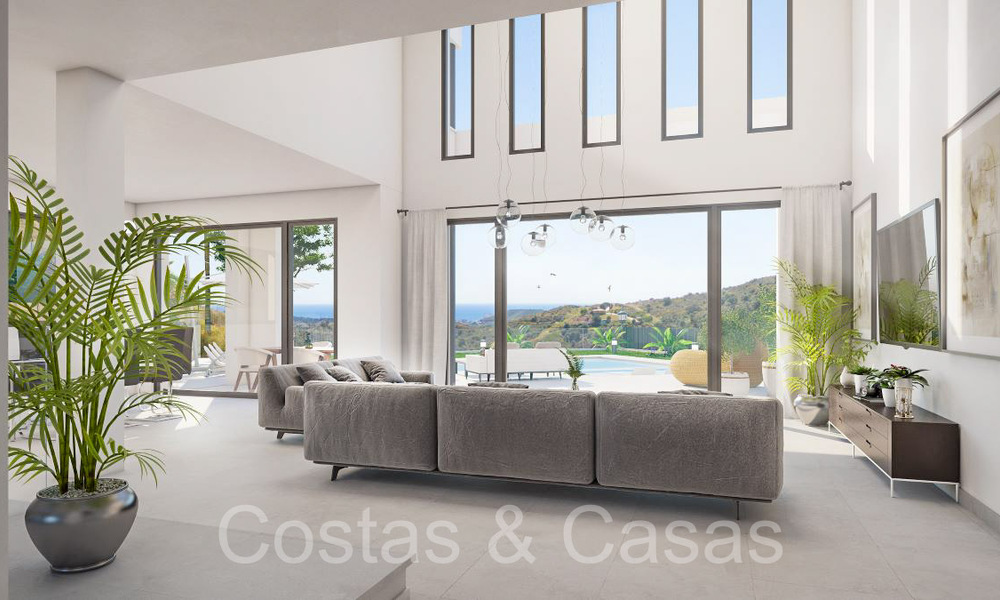 New, contemporary luxury villa for sale with sea views in a prime golf resort in Mijas, Costa del Sol 68678