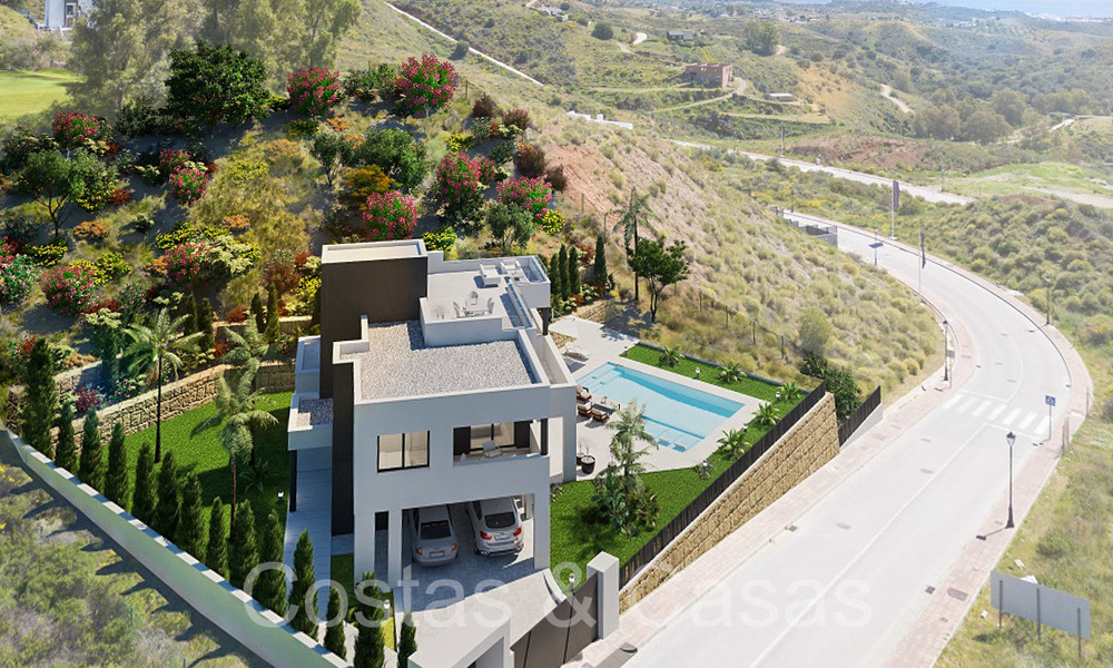 New, contemporary luxury villa for sale with sea views in a prime golf resort in Mijas, Costa del Sol 68679