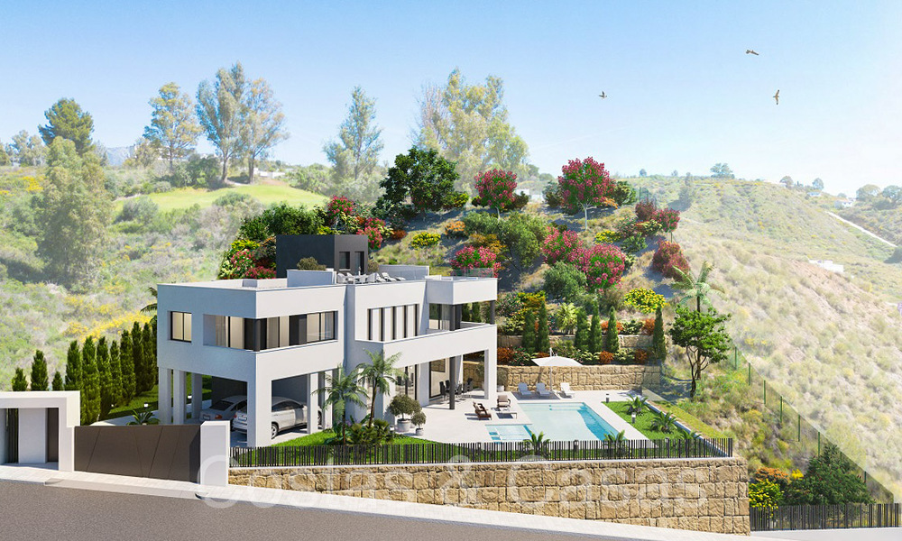 New, contemporary luxury villa for sale with sea views in a prime golf resort in Mijas, Costa del Sol 68680