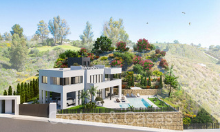 New, contemporary luxury villa for sale with sea views in a prime golf resort in Mijas, Costa del Sol 68680 