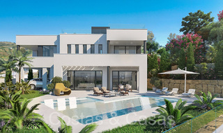 New, contemporary luxury villa for sale with sea views in a prime golf resort in Mijas, Costa del Sol 68681 