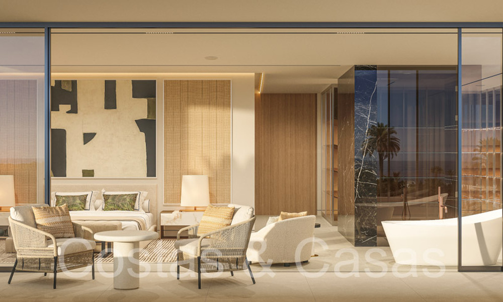 Resale! Ultra-modern designer home for sale in a prime complex on Marbella's Golden Mile. Ready to move in. 69100