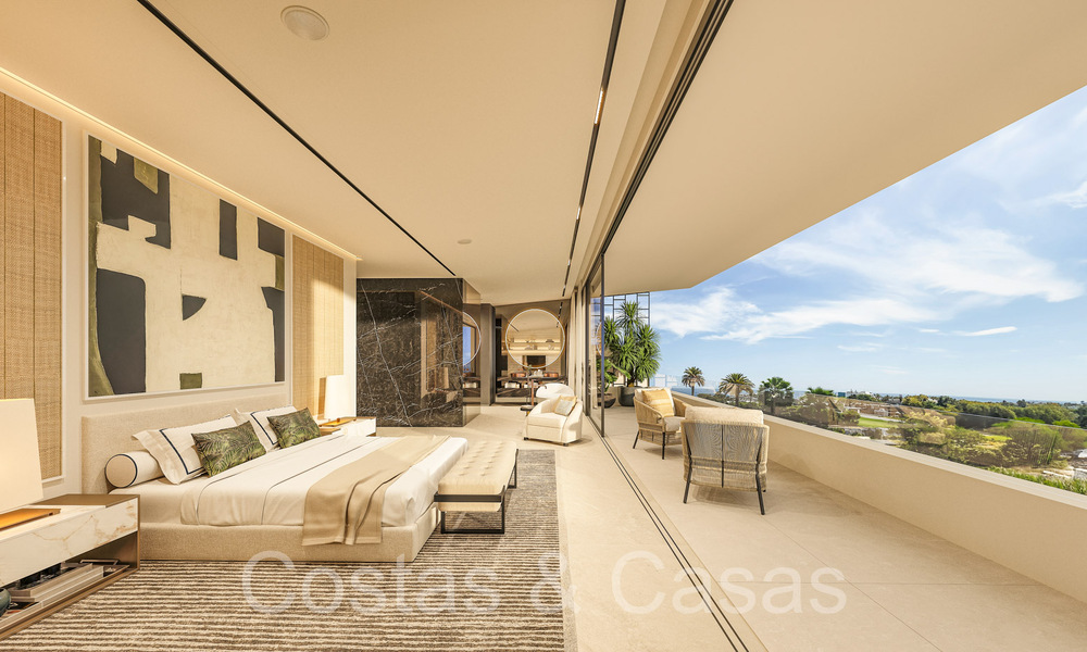 Resale! Ultra-modern designer home for sale in a prime complex on Marbella's Golden Mile. Ready to move in. 69102