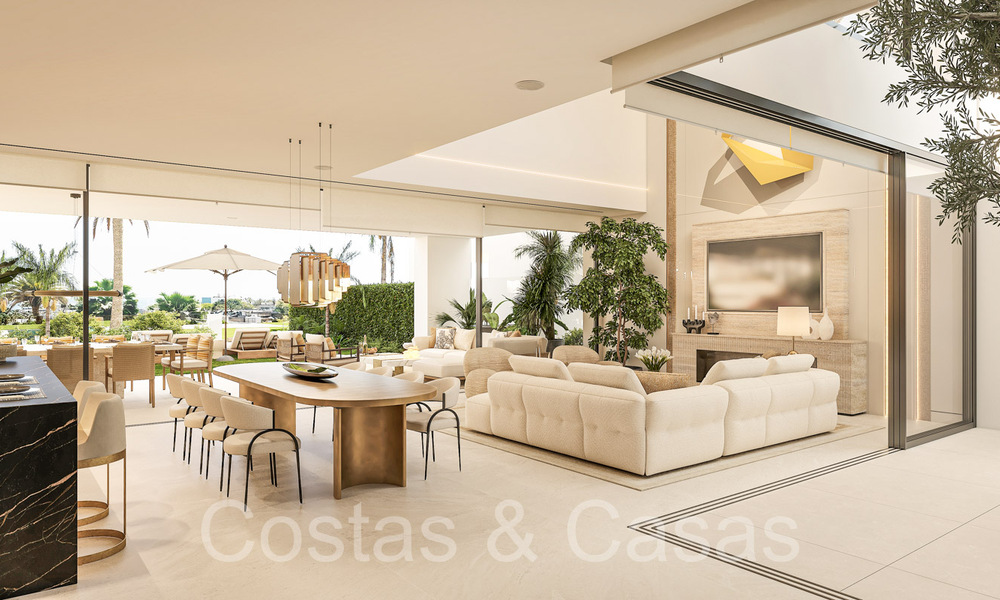 Resale! Ultra-modern designer home for sale in a prime complex on Marbella's Golden Mile. Ready to move in. 69106