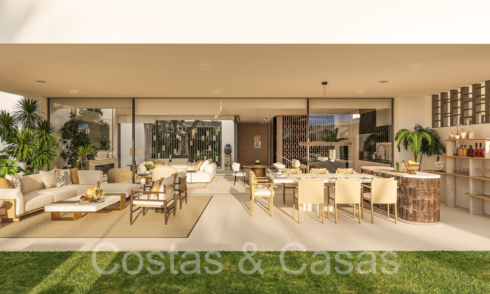 Resale! Ultra-modern designer home for sale in a prime complex on Marbella's Golden Mile. Ready to move in. 69108