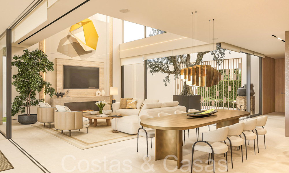 Resale! Ultra-modern designer home for sale in a prime complex on Marbella's Golden Mile. Ready to move in. 69114