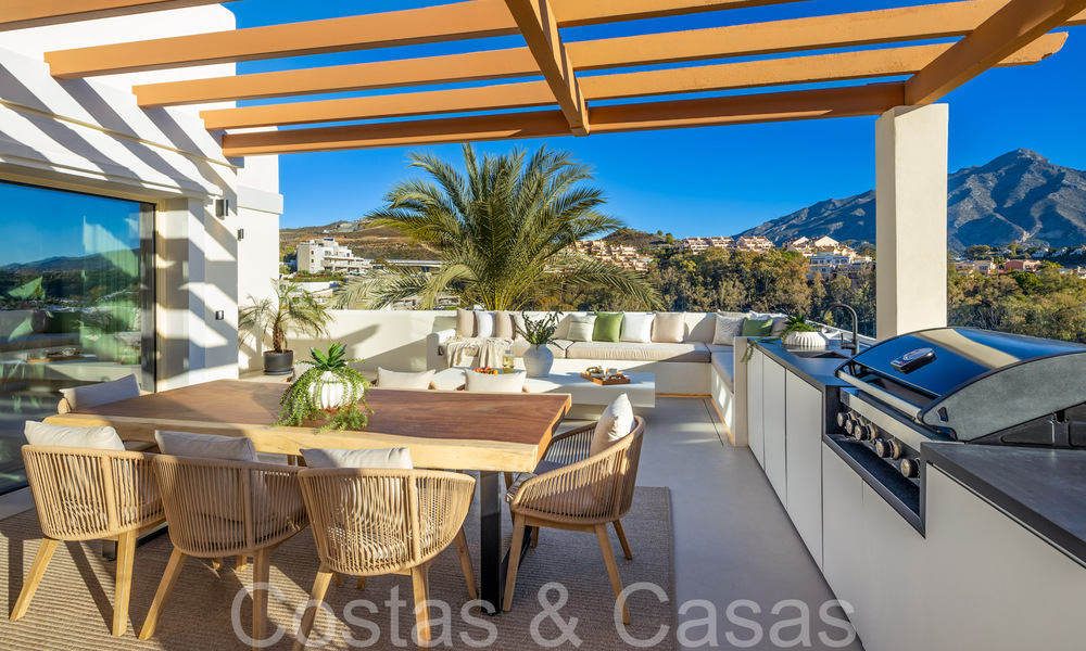 Prime duplex penthouse with panoramic sea views and private plunge pool for sale in Nueva Andalucia, Marbella 69463