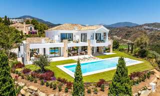 New build villa in a Mediterranean, Provencal style for sale in a gated urbanization in Marbella - Benahavis 69886 