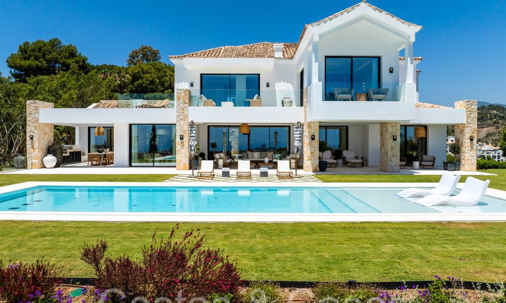 New build villa in a Mediterranean, Provencal style for sale in a gated urbanization in Marbella - Benahavis 69887