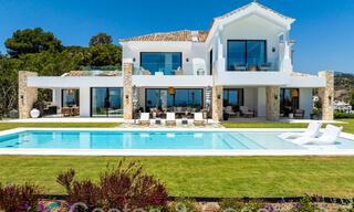 New build villa in a Mediterranean, Provencal style for sale in a gated urbanization in Marbella - Benahavis 69887 