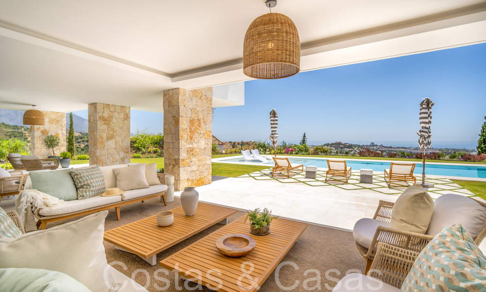 New build villa in a Mediterranean, Provencal style for sale in a gated urbanization in Marbella - Benahavis 69918