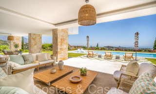 New build villa in a Mediterranean, Provencal style for sale in a gated urbanization in Marbella - Benahavis 69918 