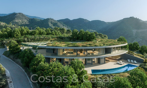 Architectural new build villa with panoramic sea views for sale, in a secure urbanization of Marbella - Benahavis 70084
