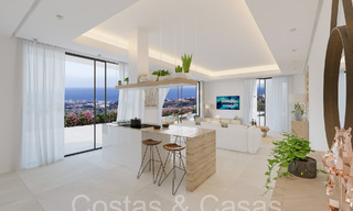 7 advanced new build villas with panoramic sea views for sale in the hills of Mijas Pueblo, Costa del Sol 70094 