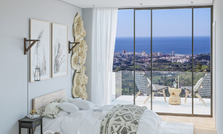 7 advanced new build villas with panoramic sea views for sale in the hills of Mijas Pueblo, Costa del Sol 70095 