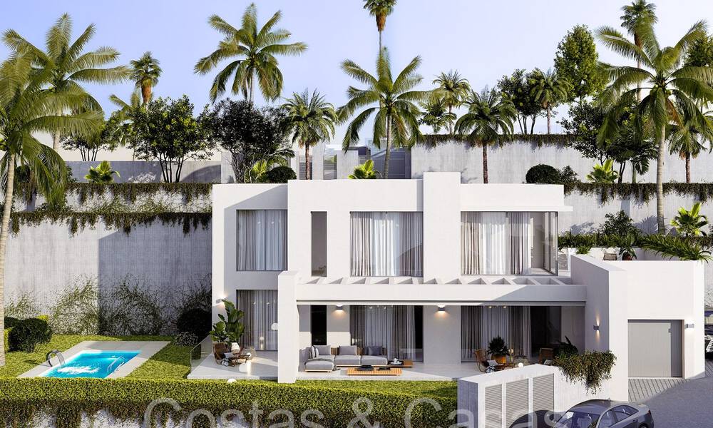 7 advanced new build villas with panoramic sea views for sale in the hills of Mijas Pueblo, Costa del Sol 70097