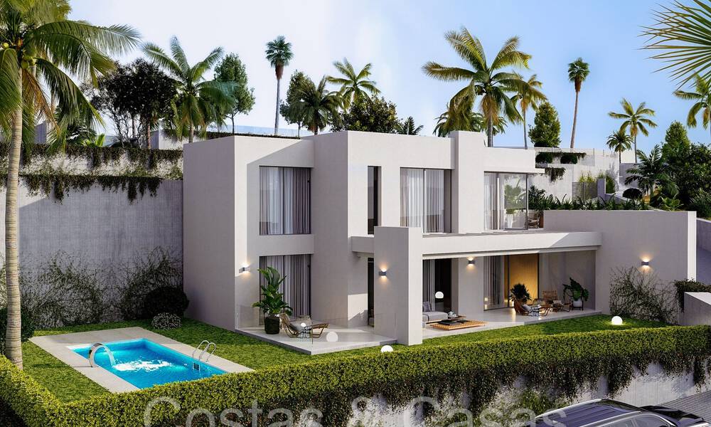 7 advanced new build villas with panoramic sea views for sale in the hills of Mijas Pueblo, Costa del Sol 70098