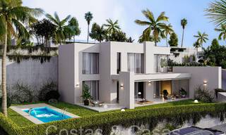 7 advanced new build villas with panoramic sea views for sale in the hills of Mijas Pueblo, Costa del Sol 70098 