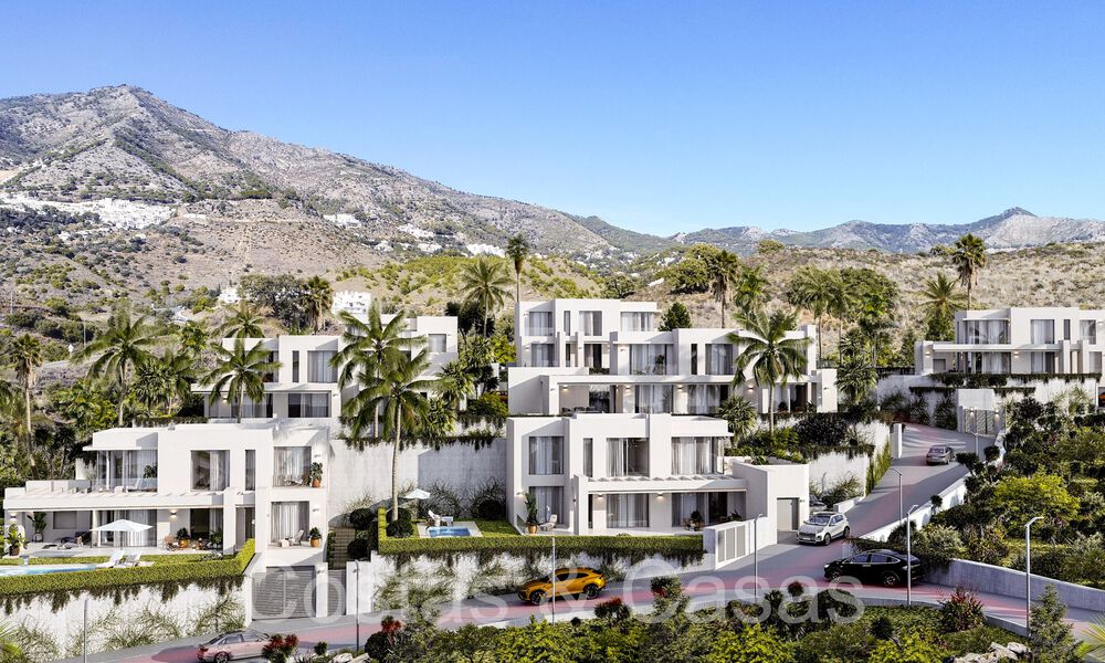 7 advanced new build villas with panoramic sea views for sale in the hills of Mijas Pueblo, Costa del Sol 70099