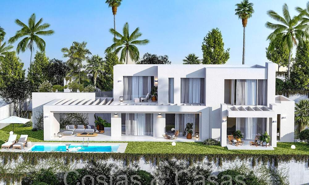 7 advanced new build villas with panoramic sea views for sale in the hills of Mijas Pueblo, Costa del Sol 70102