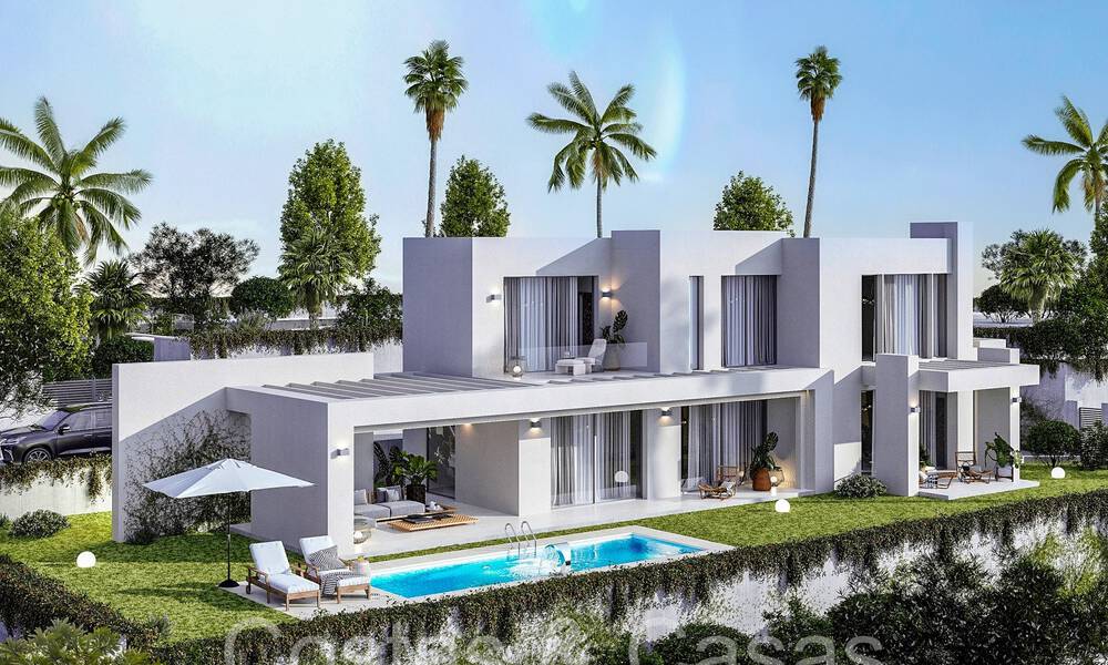 7 advanced new build villas with panoramic sea views for sale in the hills of Mijas Pueblo, Costa del Sol 70103