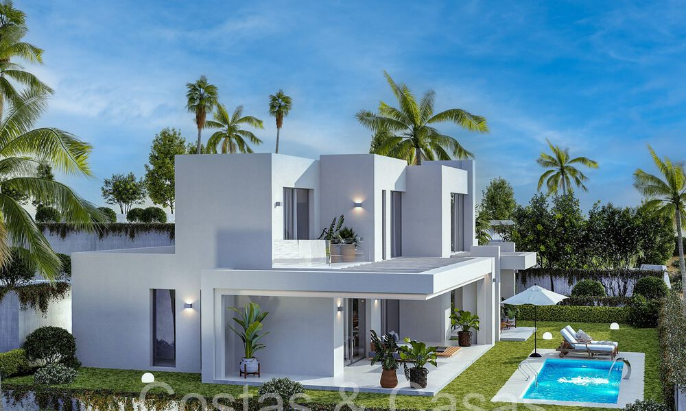 7 advanced new build villas with panoramic sea views for sale in the hills of Mijas Pueblo, Costa del Sol 70105