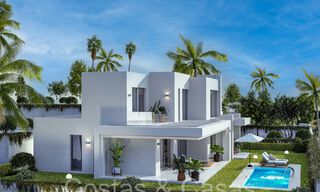 7 advanced new build villas with panoramic sea views for sale in the hills of Mijas Pueblo, Costa del Sol 70105 