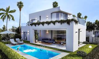 7 advanced new build villas with panoramic sea views for sale in the hills of Mijas Pueblo, Costa del Sol 70106 