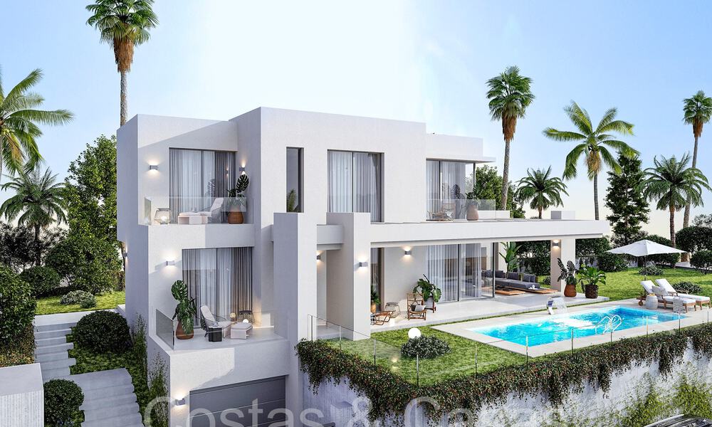 7 advanced new build villas with panoramic sea views for sale in the hills of Mijas Pueblo, Costa del Sol 70108