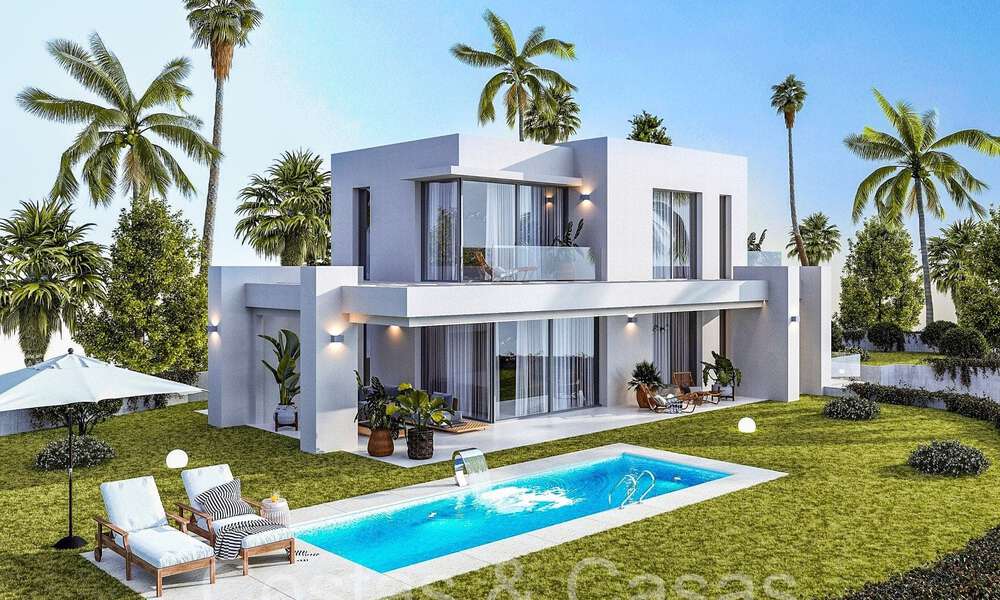 7 advanced new build villas with panoramic sea views for sale in the hills of Mijas Pueblo, Costa del Sol 70110