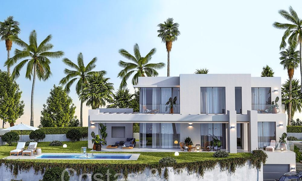 7 advanced new build villas with panoramic sea views for sale in the hills of Mijas Pueblo, Costa del Sol 70111