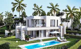 7 advanced new build villas with panoramic sea views for sale in the hills of Mijas Pueblo, Costa del Sol 70112 