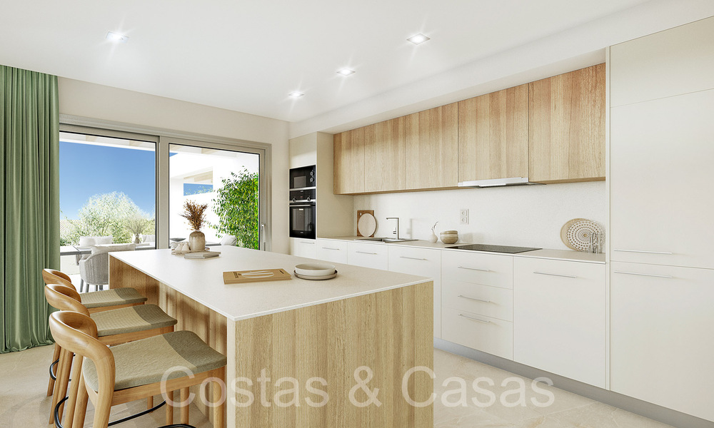 New on the market! Modern new build apartments in contemporary style for sale with spacious terrace and beautiful sea views in Benahavis - Marbella 70124