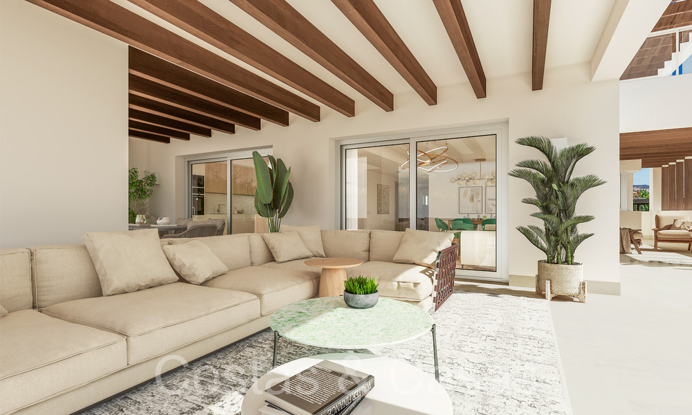 New on the market! Modern new build apartments in contemporary style for sale with spacious terrace and beautiful sea views in Benahavis - Marbella 70131