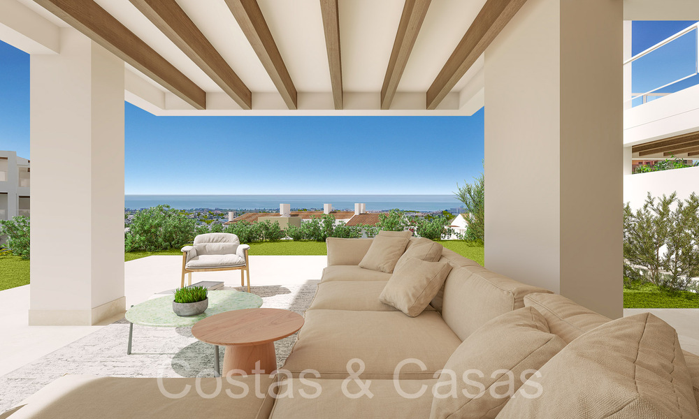 New on the market! Modern new build apartments in contemporary style for sale with spacious terrace and beautiful sea views in Benahavis - Marbella 70133