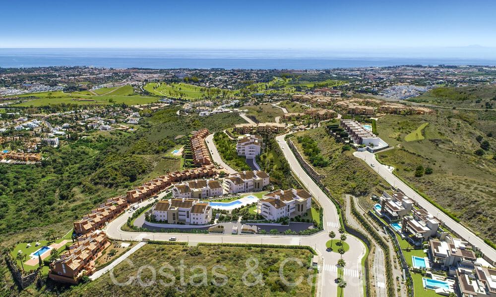 New on the market! Modern new build apartments in contemporary style for sale with spacious terrace and beautiful sea views in Benahavis - Marbella 70136