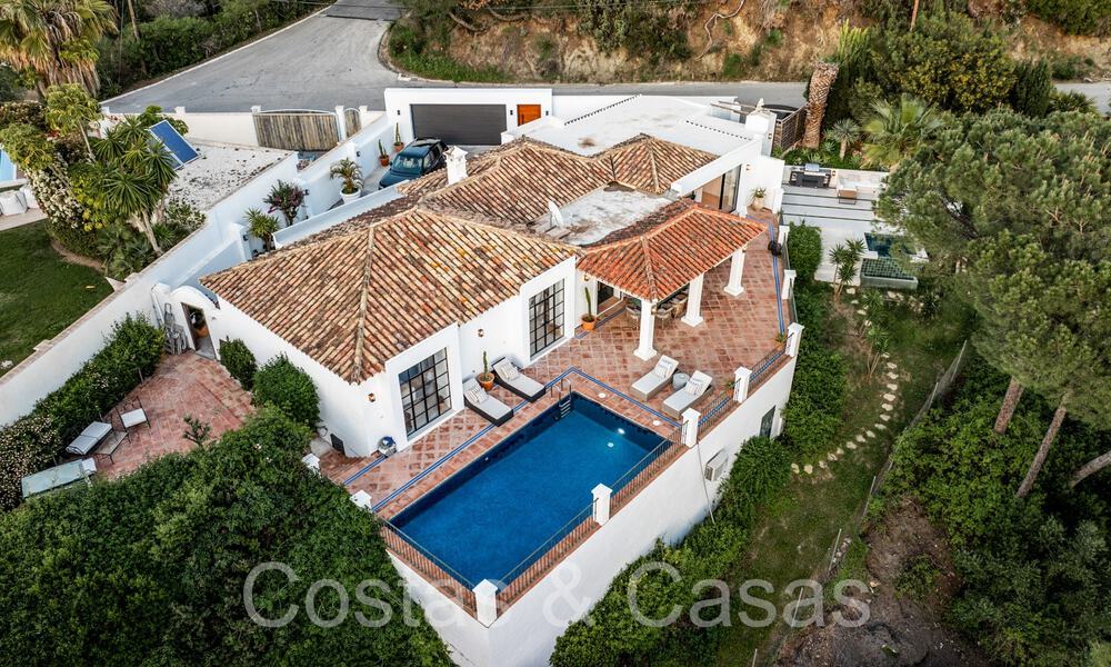 One level luxury villa in contemporary Mediterranean style for sale surrounded by nature in El Madroñal, Benahavis - Marbella 70249