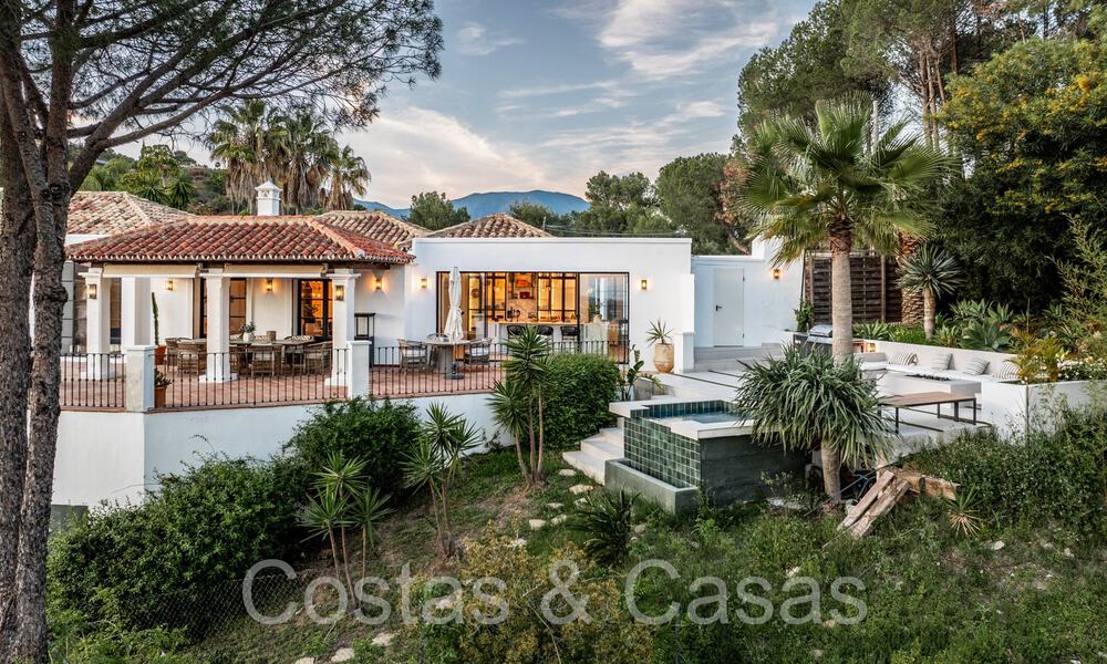 One level luxury villa in contemporary Mediterranean style for sale surrounded by nature in El Madroñal, Benahavis - Marbella 70251