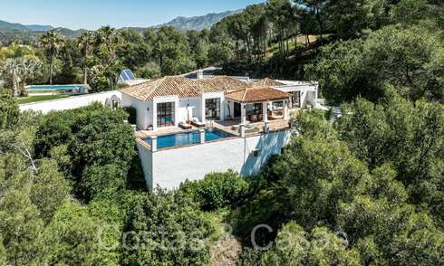 One level luxury villa in contemporary Mediterranean style for sale surrounded by nature in El Madroñal, Benahavis - Marbella 70264