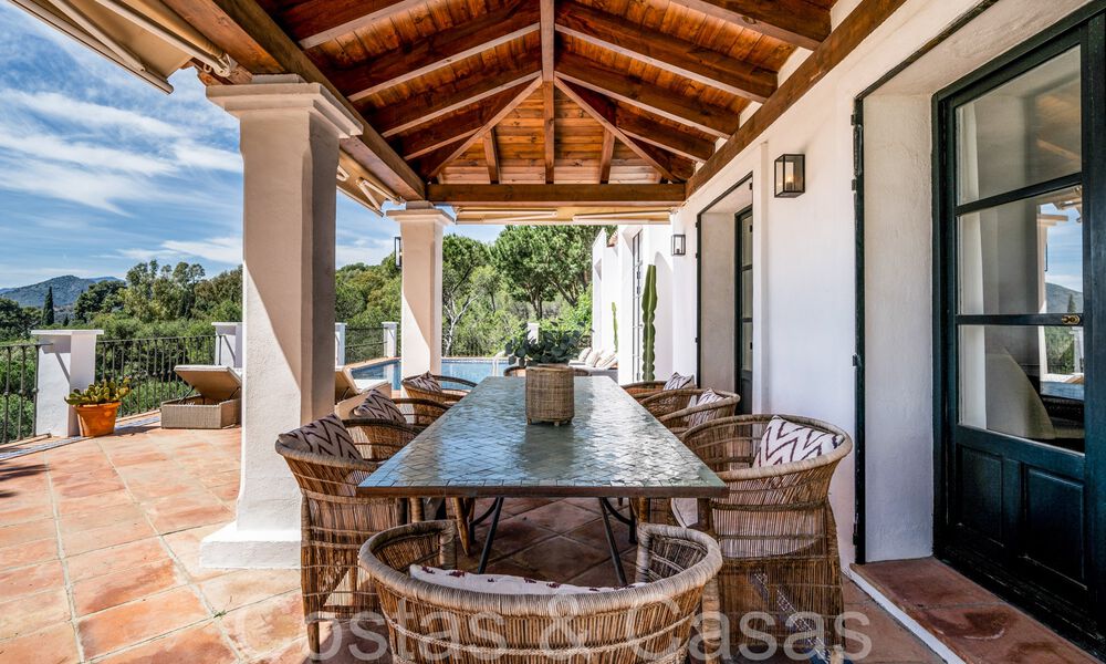 One level luxury villa in contemporary Mediterranean style for sale surrounded by nature in El Madroñal, Benahavis - Marbella 70266