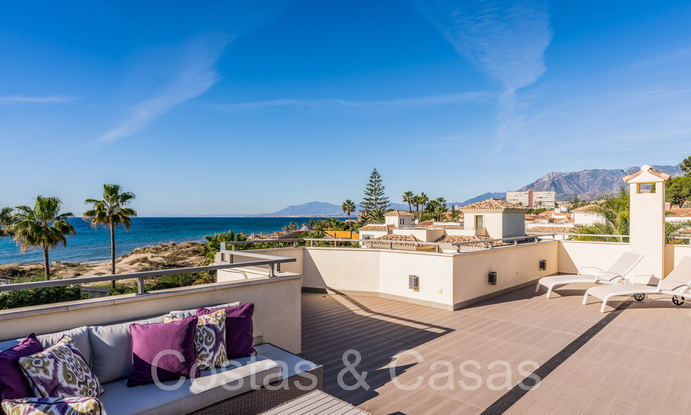 Spacious villa with Andalusian charm for sale, first line beach east of Marbella centre 70279