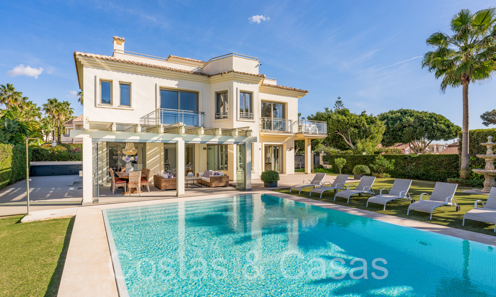 Spacious villa with Andalusian charm for sale, first line beach east of Marbella centre 70306