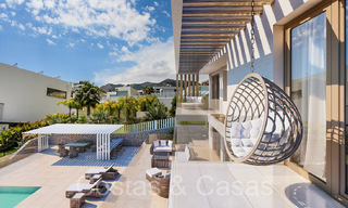 Off-plan, modernist new build villa for sale with panoramic sea views in Mijas, Costa del Sol 70138 