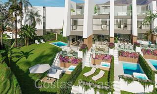 New on the market! Modern innovative townhouses with private garden and sea view for sale in Fuengirola, Costa del Sol 70173 