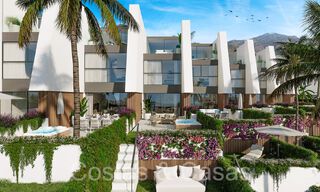 New on the market! Modern innovative townhouses with private garden and sea view for sale in Fuengirola, Costa del Sol 70174 