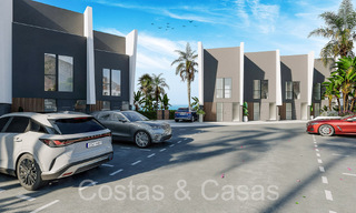 New on the market! Modern innovative townhouses with private garden and sea view for sale in Fuengirola, Costa del Sol 70176 